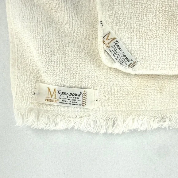 Vintage Martex Terri-Down Towels White Pink Rose Floral Cotton READ - Picture 8 of 8